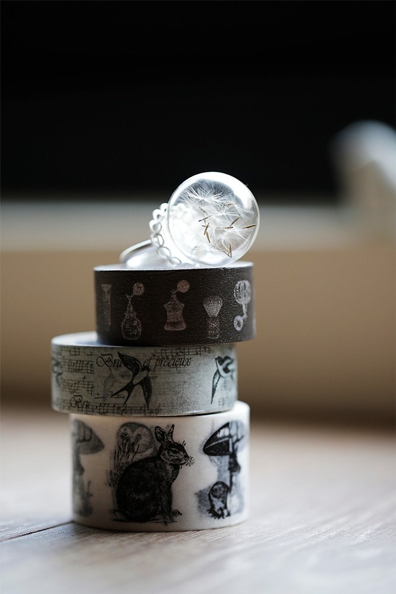 Mimi Dog Squeezed Paper Box-Dandelion Bubble Ring - แหวนทั่วไป - แก้ว สีทอง