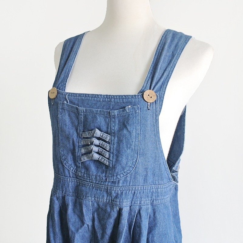 │Slowly│ seemingly tangled - suspenders │vintage retro vintage British literary style Japanese girl boy... - Overalls & Jumpsuits - Other Materials Blue