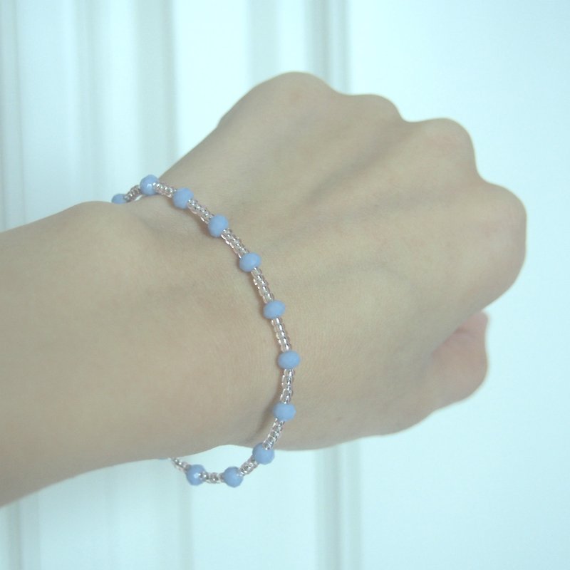 "KeepitPetite" macarons pink · · Jie Keqie surface bead bracelet elastic bracelet - Bracelets - Other Materials Gray