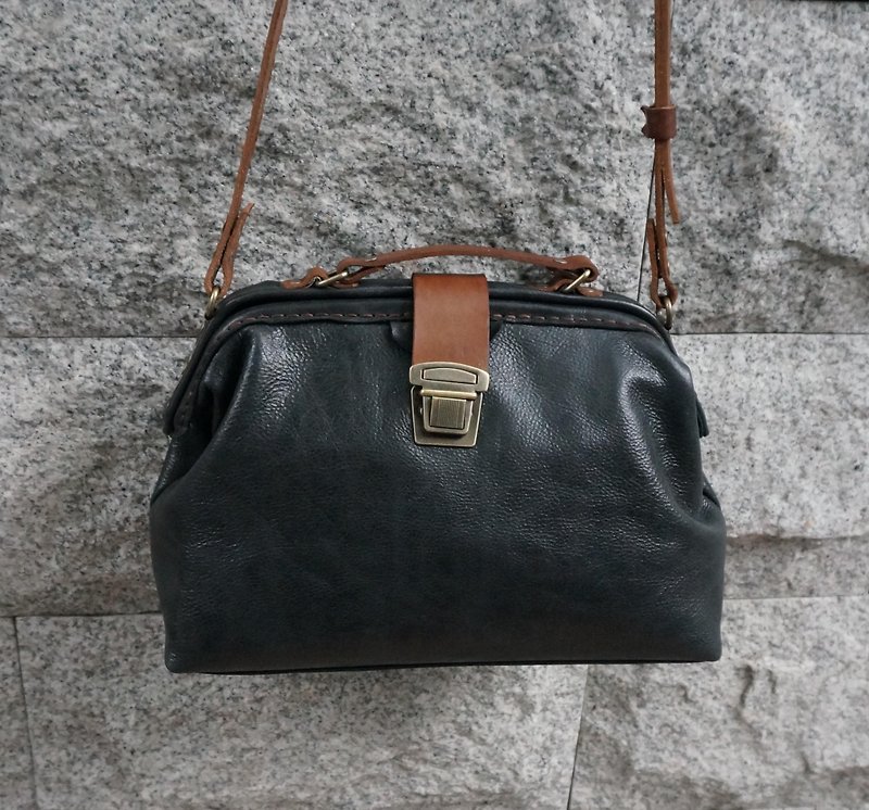 sienna真皮醫生包 - Messenger Bags & Sling Bags - Genuine Leather Green