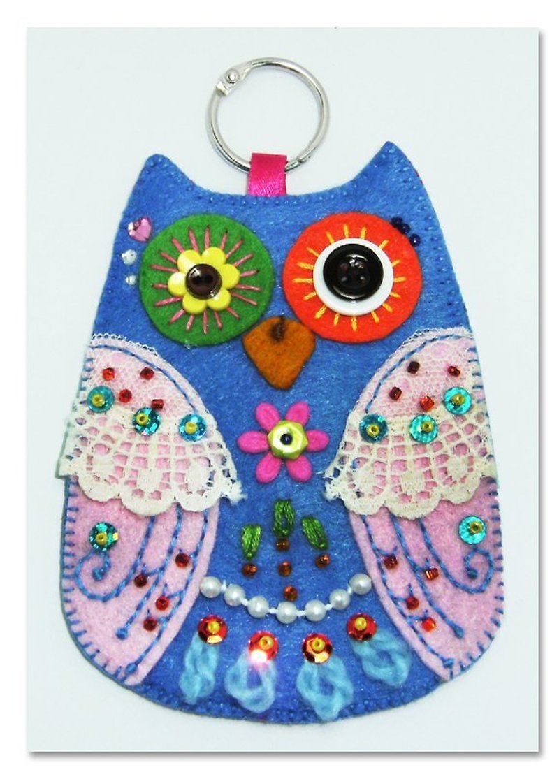 Owl - Blue Pink / Card Set / ID card set - ID & Badge Holders - Other Materials Blue