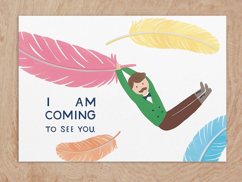 chienchien - I'm Coming to see you -! illustration Postcards / Cards - Cards & Postcards - Paper 