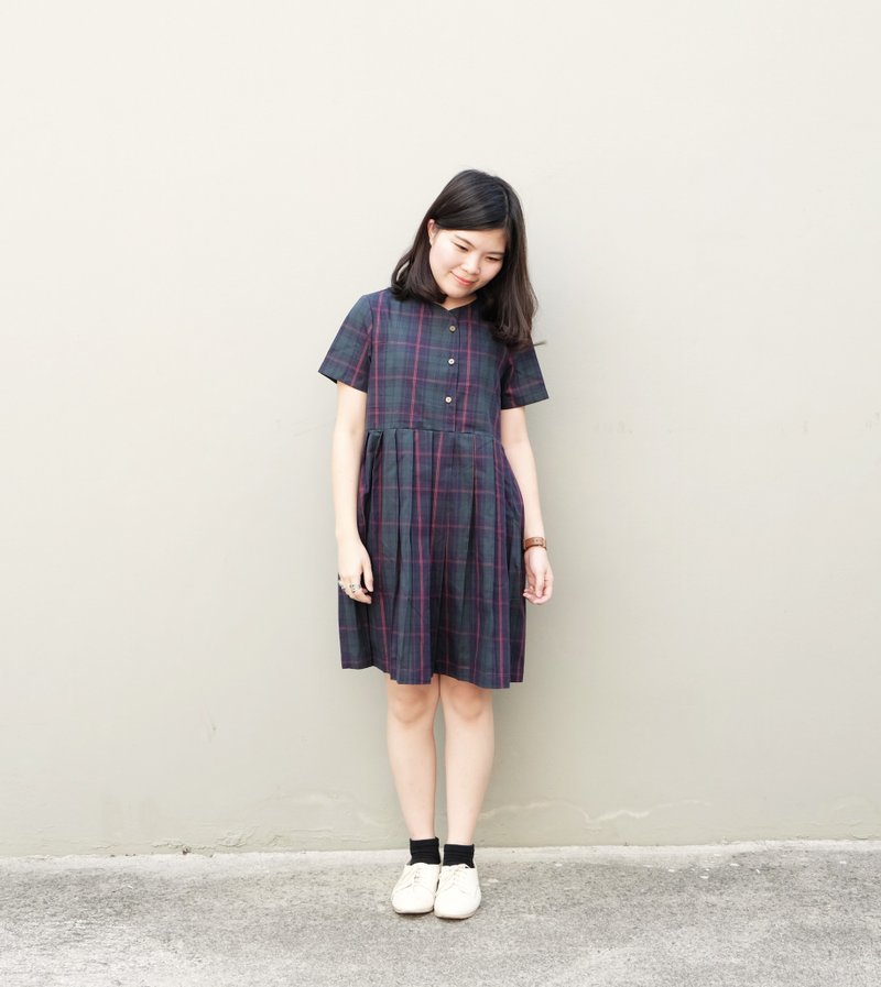 MUMU SCOTTY DRESS - 洋裝/連身裙 - 棉．麻 綠色
