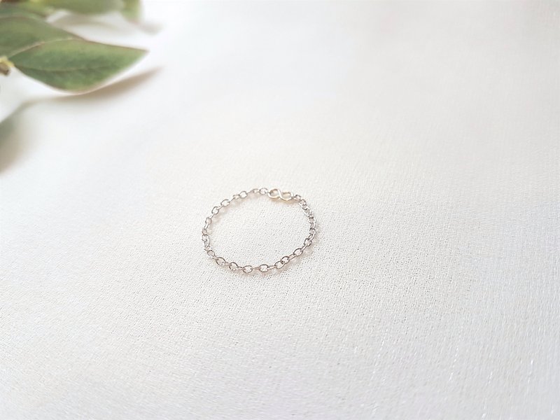 Nude chain thin chain ring - General Rings - Other Metals Silver