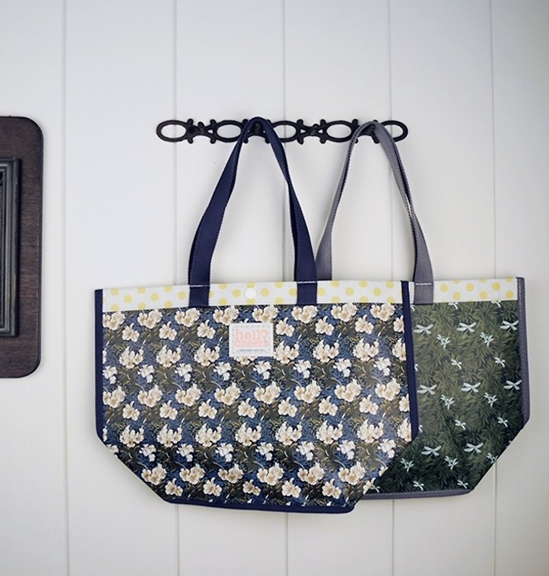 TAIWAN DNA環保購物袋-玉山杜鵑船型款 - 側背包/斜孭袋 - 塑膠 藍色