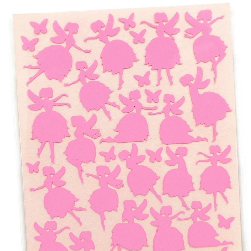 仙子小貼紙 - 貼紙 - 防水材質 粉紅色