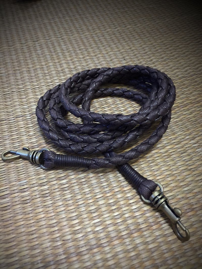 Accessories-woven long strap (120cm) - อื่นๆ - วัสดุอื่นๆ สีนำ้ตาล