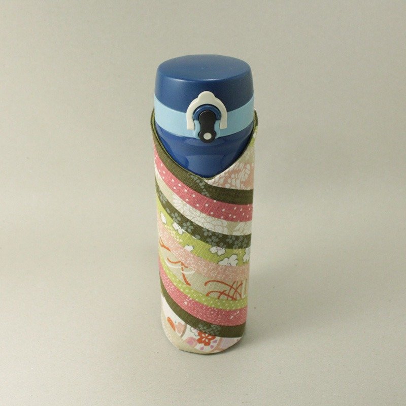 a'doubao 【隨身瓶穿新衣】和風花紋 / 水壺套 水壺袋 保溫瓶套 - 飲料提袋/杯套 - 其他材質 多色