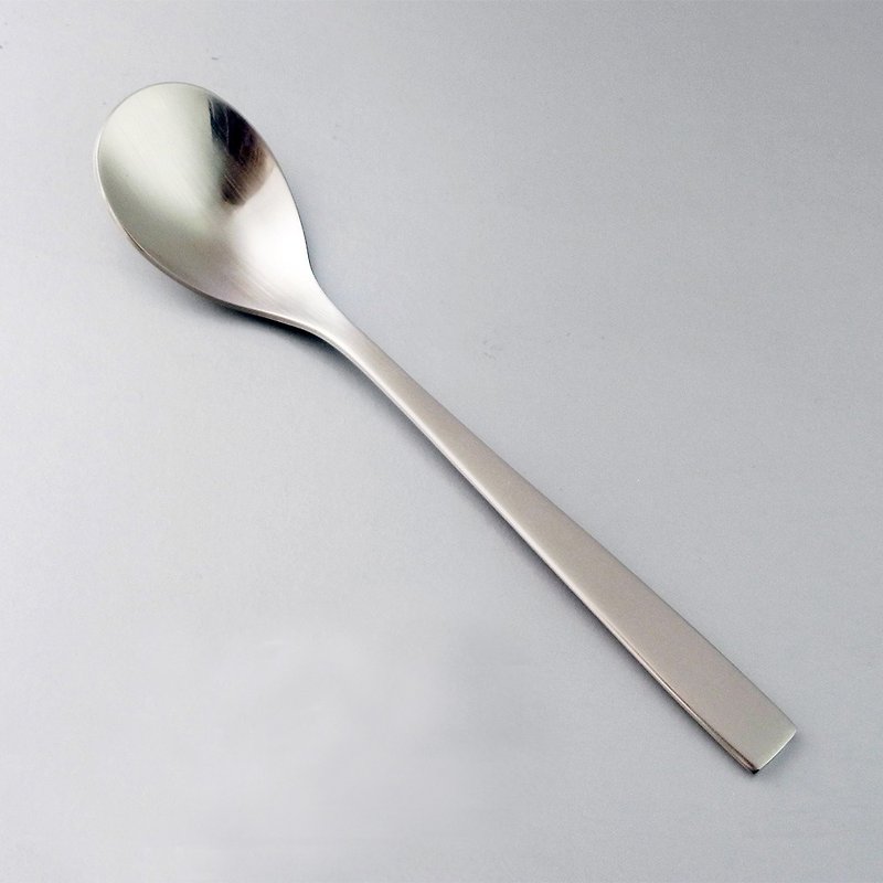 【日本Shinko】日本製 設計師系列 素直-小茶匙 - 刀/叉/湯匙/餐具組 - 不鏽鋼 銀色