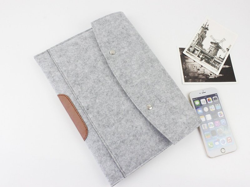 Customizable original handmade computer protective cover ipad Air 2019 ipad mini 2019 - Tablet & Laptop Cases - Other Materials Gray