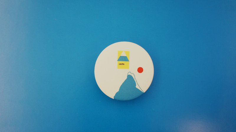 พลาสติก เข็มกลัด/พิน สีน้ำเงิน - Daily Fuji Badge