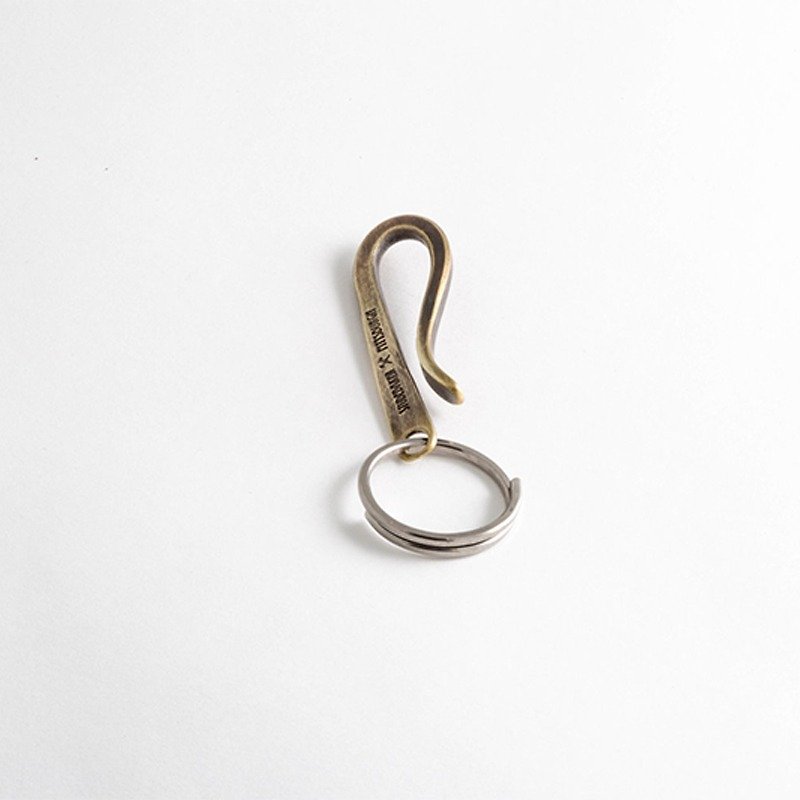 American Pittsburgh staff brand Studebaker Metal-hand-forged brass key ring - ที่ห้อยกุญแจ - โลหะ สีเหลือง