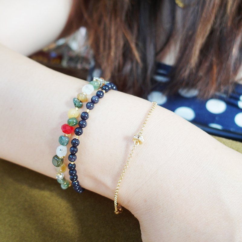 Cha mimi. The Simple Life. Pierced rollers thin gold bracelet - Bracelets - Other Materials Gold