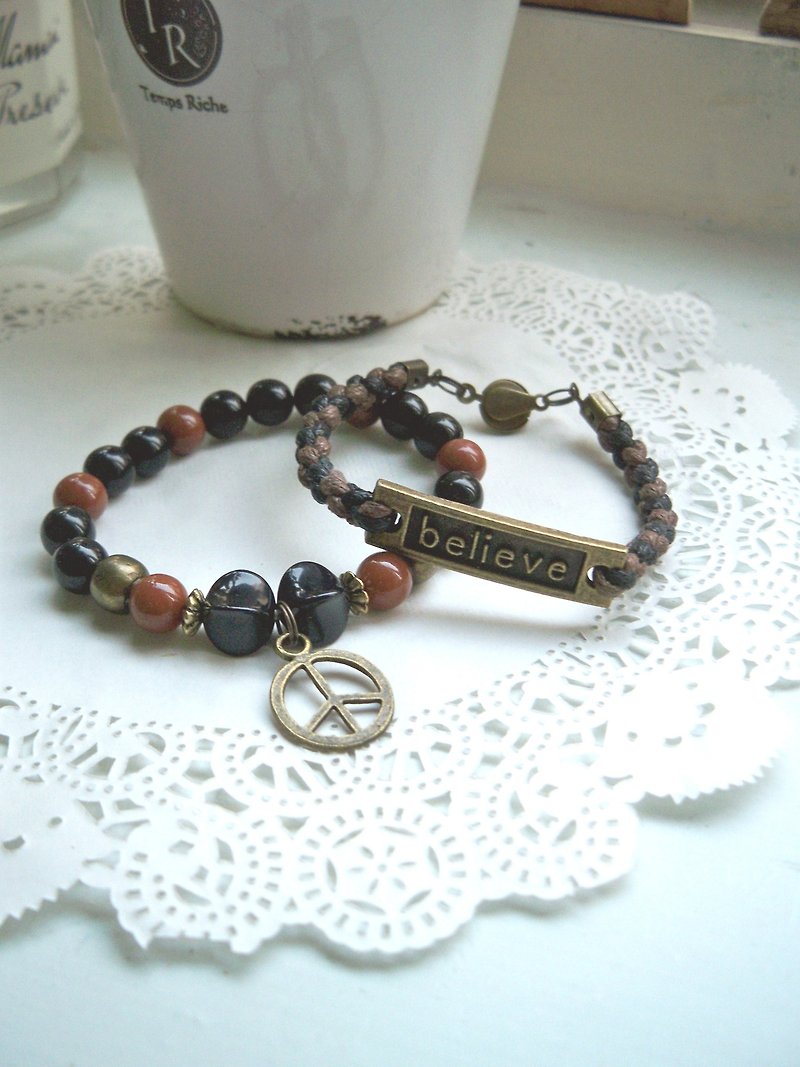 I believe bracelet - black coffee + -2 article - Bracelets - Other Materials Multicolor