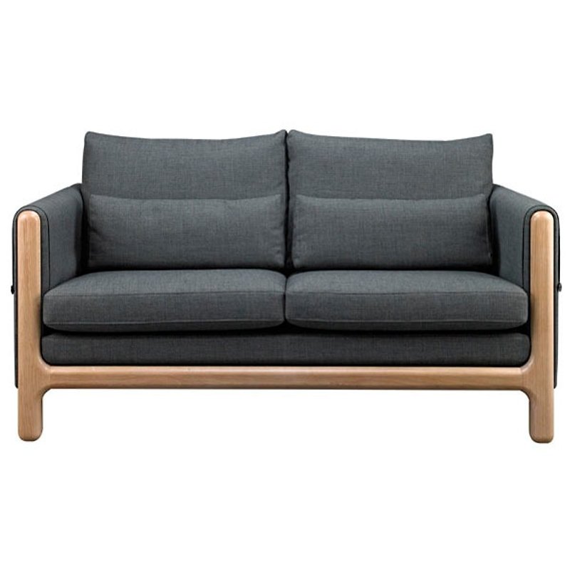UWOOD H-shaped ash-wood armrest two-seater solid wood sofa [DENMARK Denmark ash] WRSF02O1 - Other Furniture - Wood Gold