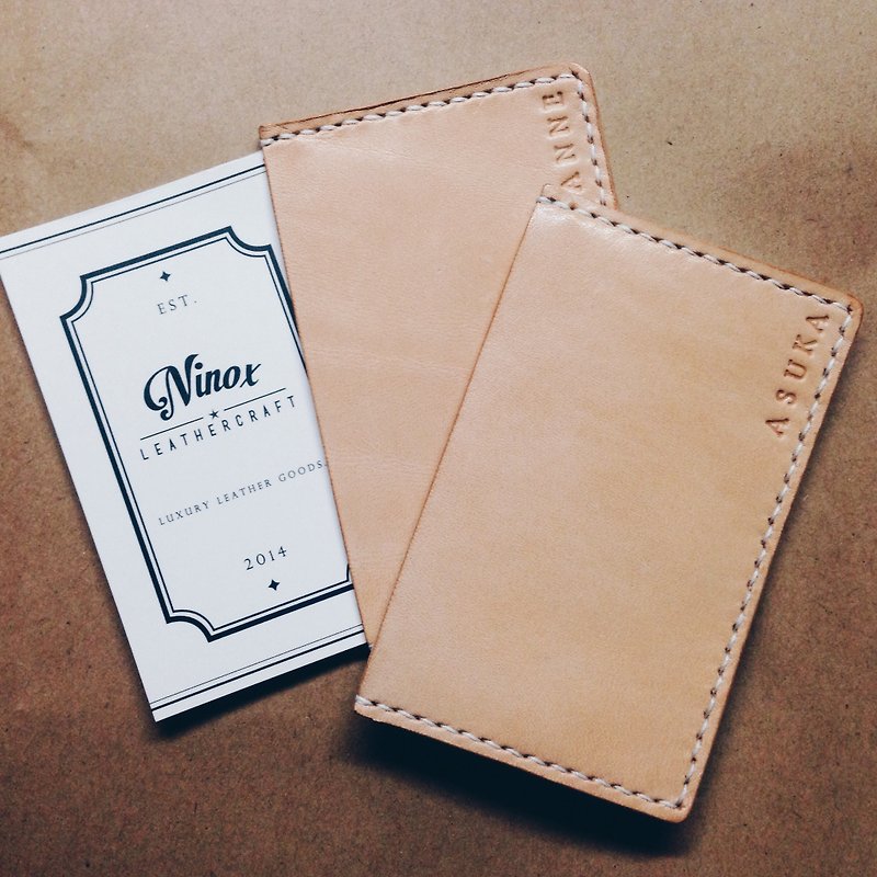[NINOX] Handmade leather card holder - Card Holders & Cases - Genuine Leather Brown