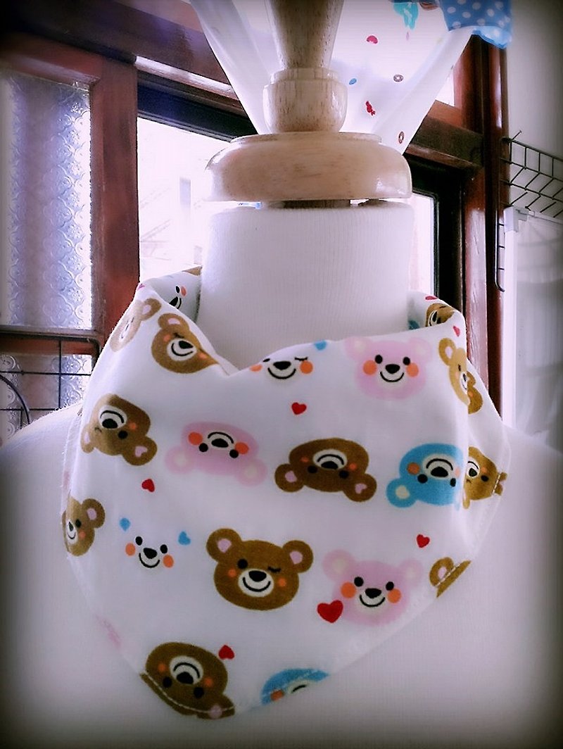 Bear triangle scarf / bibs - ผ้ากันเปื้อน - วัสดุอื่นๆ 