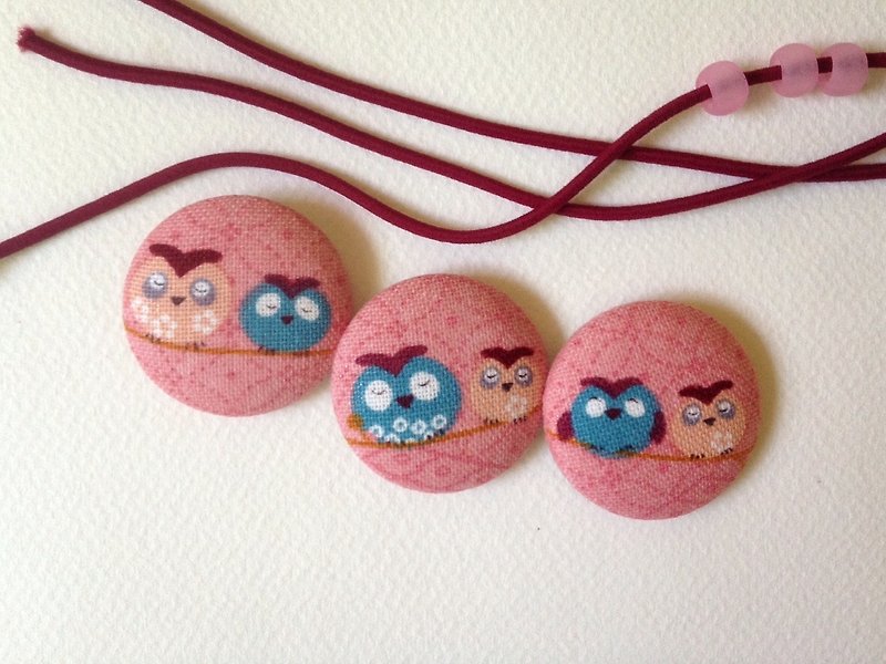 hm2. Owl powder. Single withholding beam 1 into - Hair Accessories - Cotton & Hemp Pink