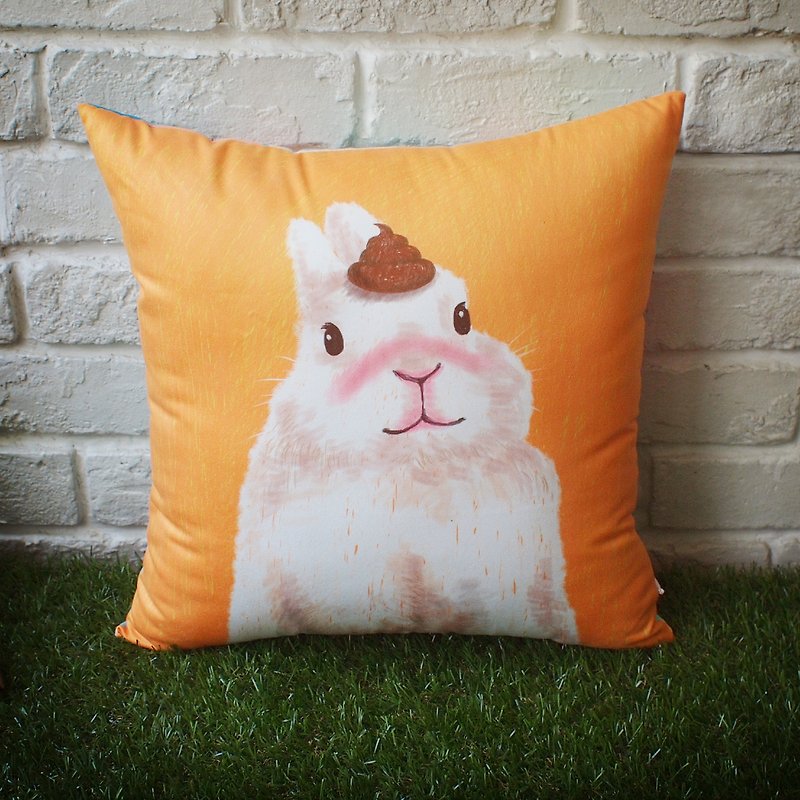 Zoo | Shidifen Ninan commemorative hand-painted illustration nap pillow pillow into home gift - หมอน - ผ้าฝ้าย/ผ้าลินิน สีส้ม