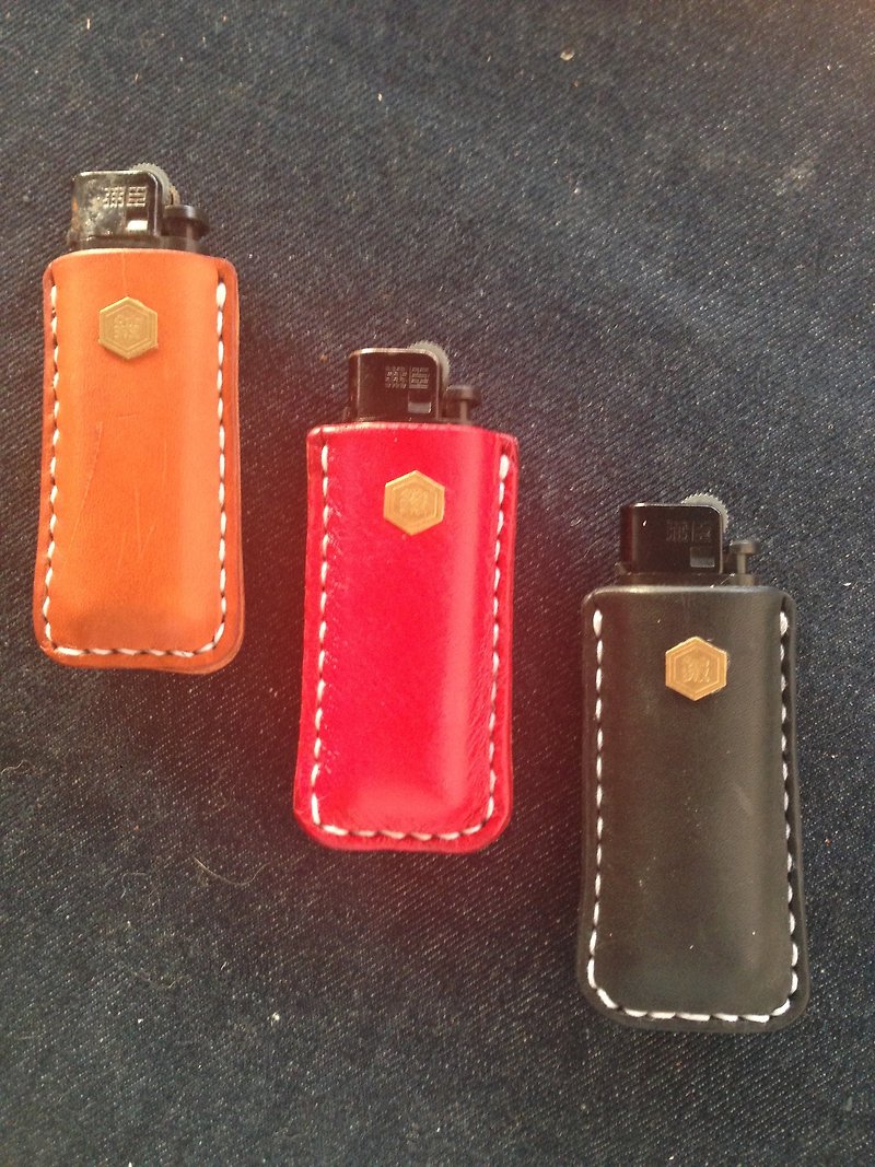 "Let me warm you" Leather Lighter Cover - Other - Genuine Leather 