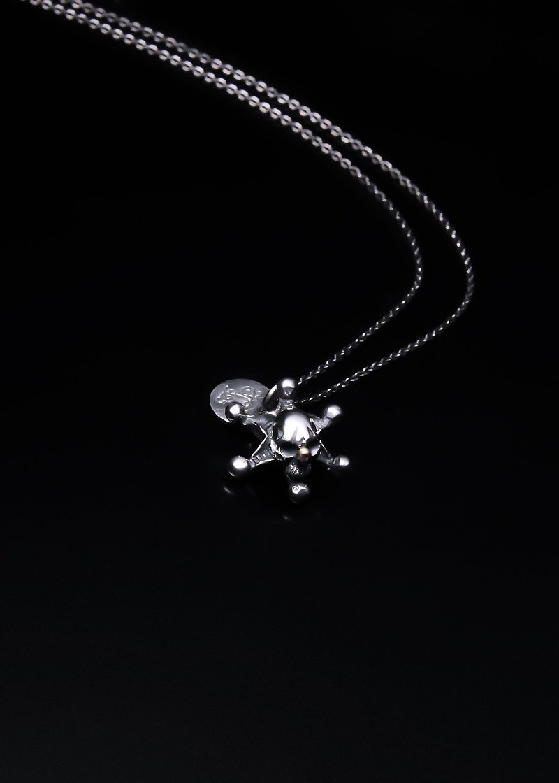 Joker skull_pendant | Joker Skull Necklace Pendant - Necklaces - Sterling Silver Silver