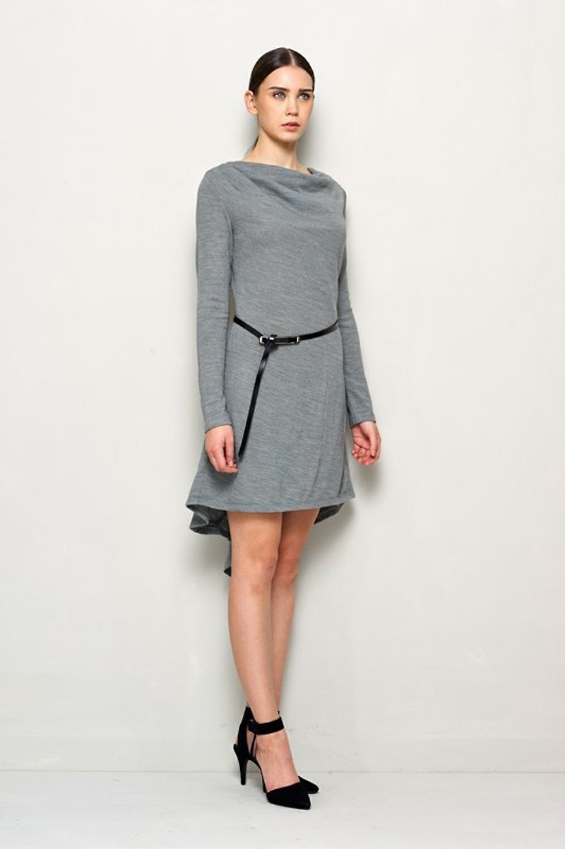 Fishtail knit dress - One Piece Dresses - Other Materials Gray