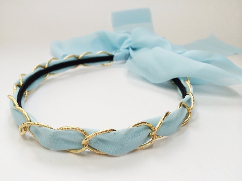 Hair bands ribbon - blue - Hair Accessories - Other Materials Blue