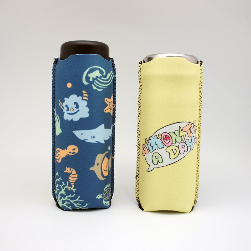 BLR Bottle Sleeve A Monster A Day [ Sea World ] - Beverage Holders & Bags - Other Materials Yellow