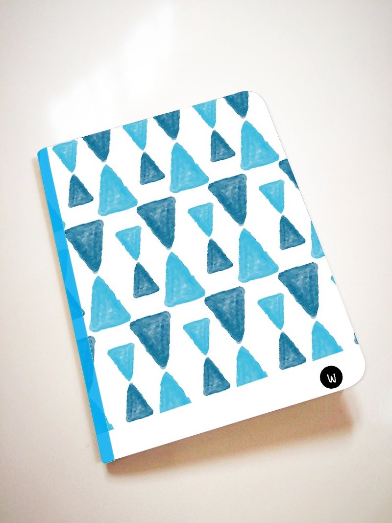 ☆°ロココイチゴWELKINハンズ°☆このブログでは、より良い生活_ _手描きの青の幾何学的なライン、小さな三角形の手作りブック/ラップトップ/ PDA /日記携帯型記録 - - ノート・手帳 - 紙 