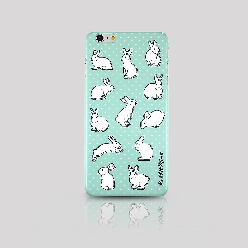(Rabbit Mint) Mint Rabbit Phone Case - Polka Dot Series - iPhone 6 Plus (P00051) - Phone Cases - Plastic Green