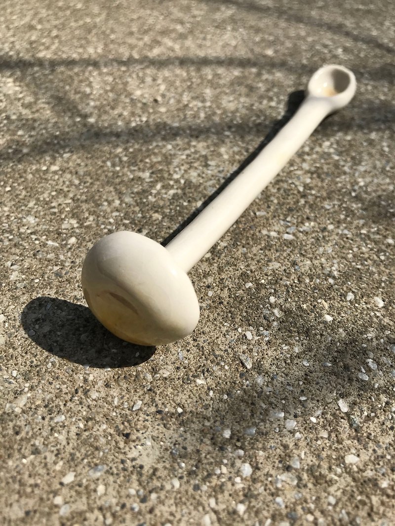 Mushroom mushroom stirring spoon - Mugs - Other Materials White