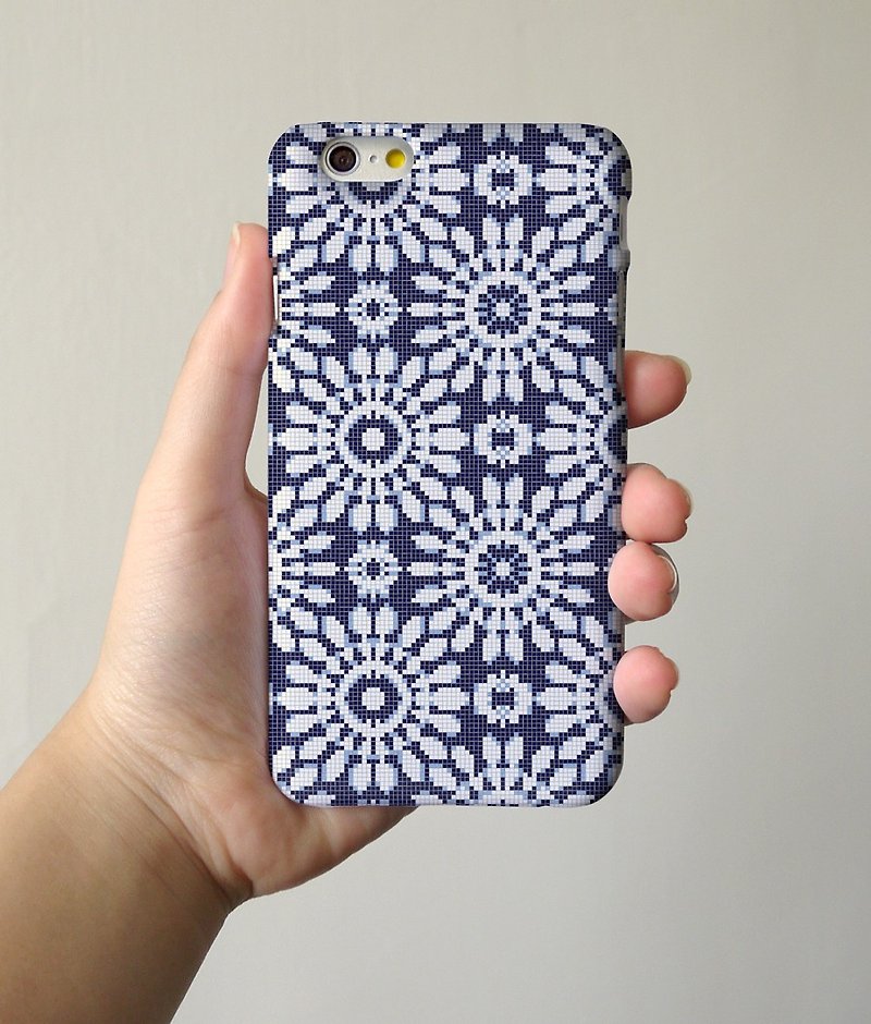 Mosaic Tiles Floral Pattern 3D Full Wrap Phone Case, available for  iPhone 7, iPhone 7 Plus, iPhone 6s, iPhone 6s Plus, iPhone 5/5s, iPhone 5c, iPhone 4/4s, Samsung Galaxy S7, S7 Edge, S6 Edge Plus, S6, S6 Edge, S5 S4 S3  Samsung Galaxy Note 5, Note 4, Not - Other - Plastic 