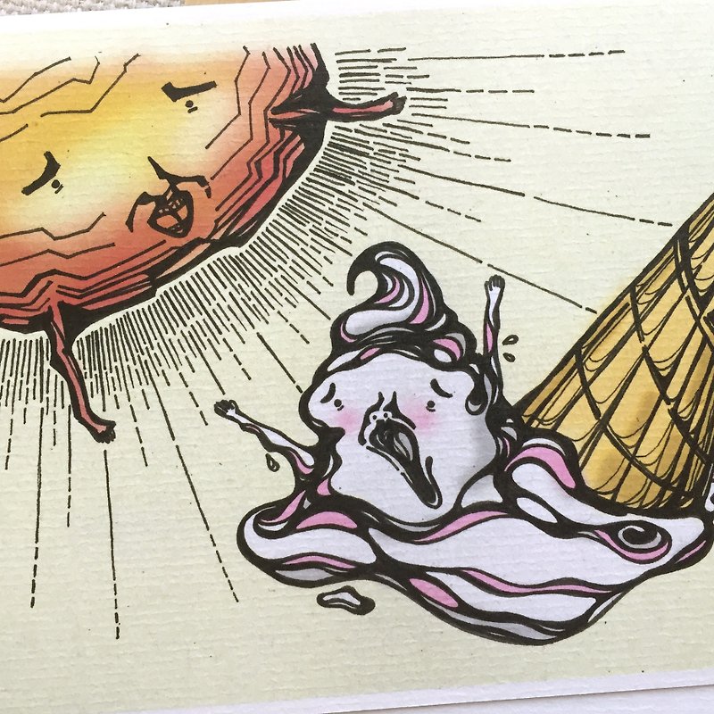 Melt day, melt day, melt day - artwork available in Postcard - การ์ด/โปสการ์ด - กระดาษ 