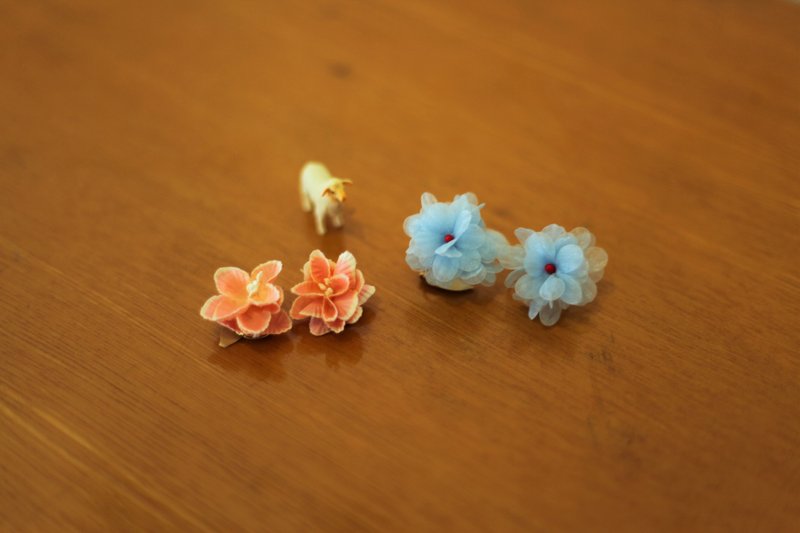 花。手作耳環 * handmade - 耳環/耳夾/耳骨夾 - 其他金屬 