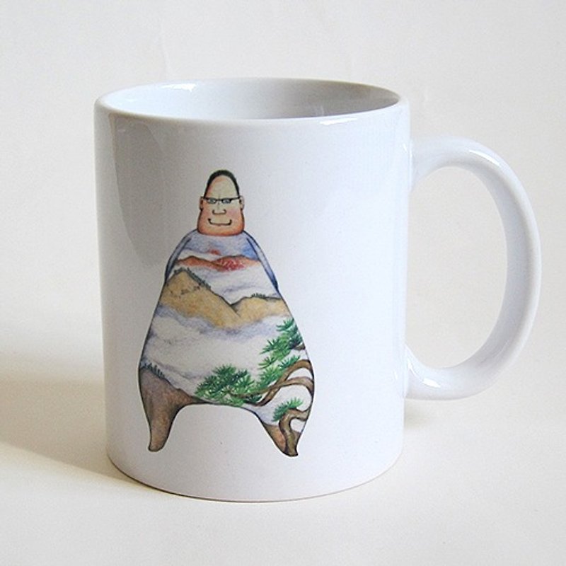 Mr. Immovable as Mountain Coffee Cup/Mug - Mugs - Other Materials White
