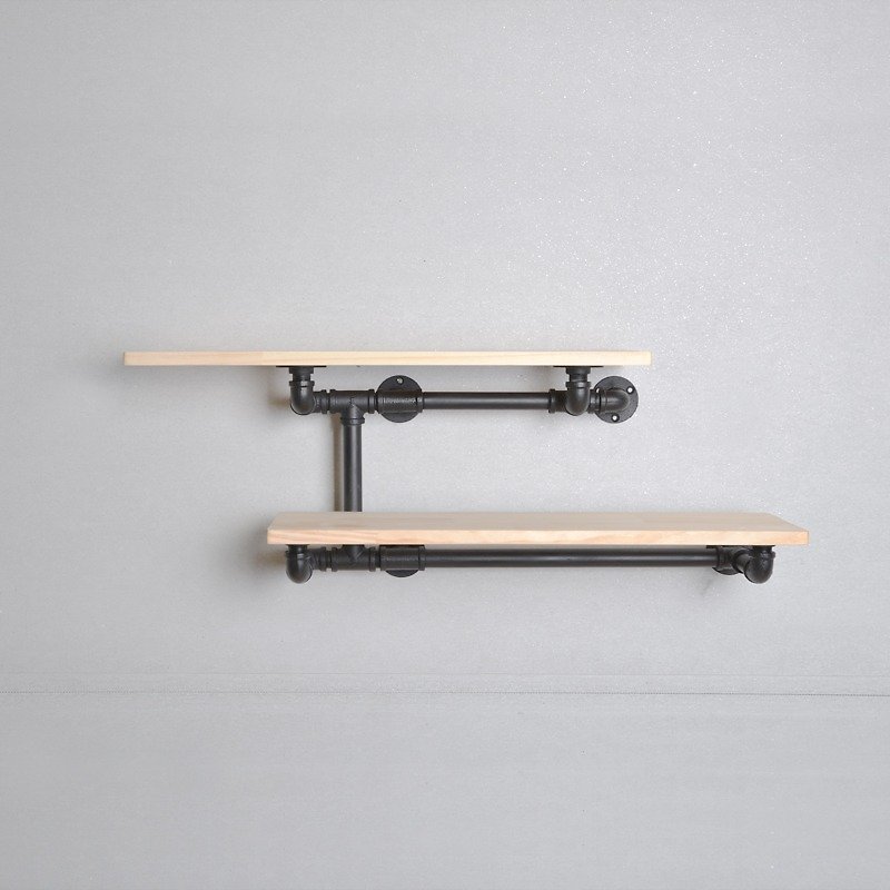 Industrial wind multifunctional water pipe rack _ black matte F style - Other - Other Metals Black