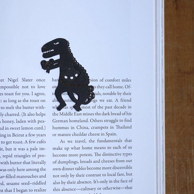 マイマイフェスティバル-お金を与える恐竜の紙の彫刻のブックマーク|文化祭幸運と祝福の文房具の贈り物 - しおり - 紙 ブラック