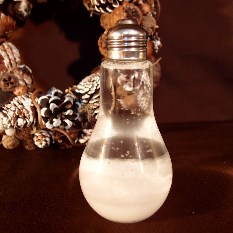 Lettering custom made. Storm glass ❅ "light bulb" - Items for Display - Glass White