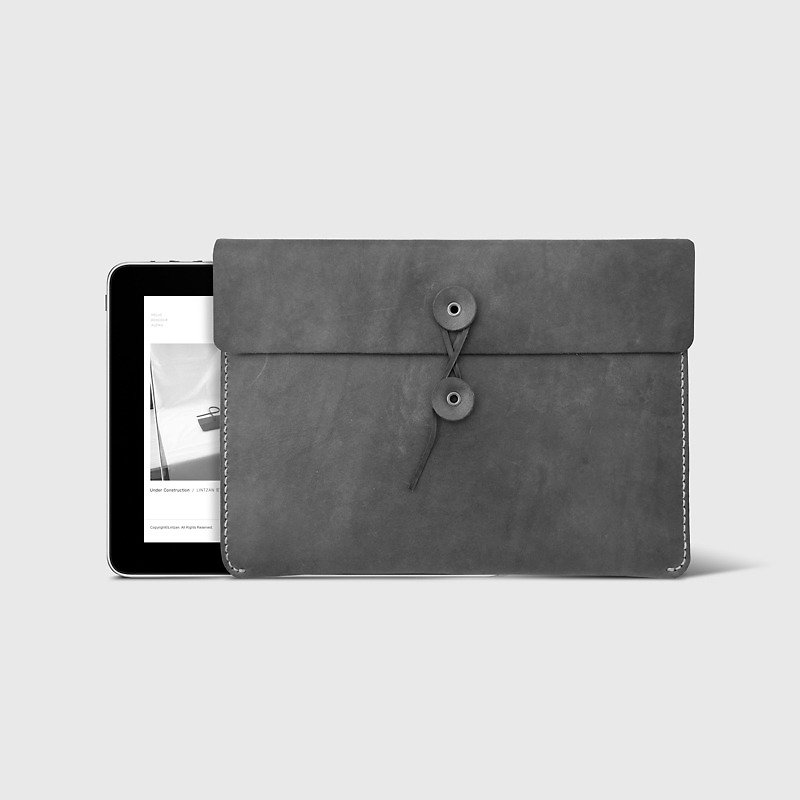 LINTZAN 客製皮套 --限”Bon Liao“下單 - Tablet & Laptop Cases - Genuine Leather Brown