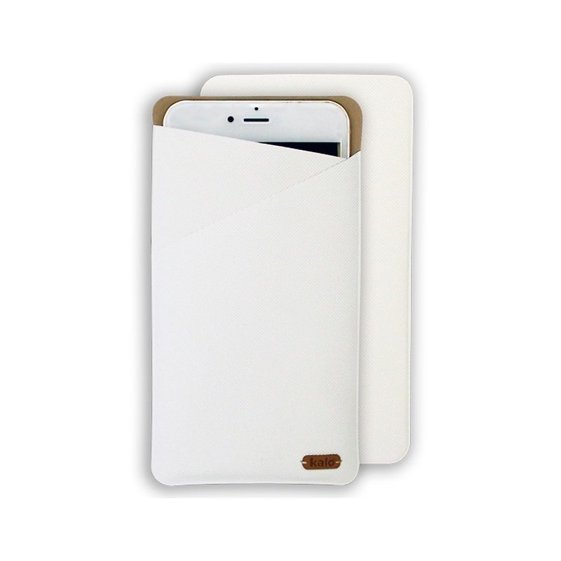 Kalo Card Creative Mobile Phone 5.5インチユニバーサル（Xperia Z3 / iPhone 6 Plus / 6S用）（エレガントホワイト） - スマホケース - 防水素材 ホワイト