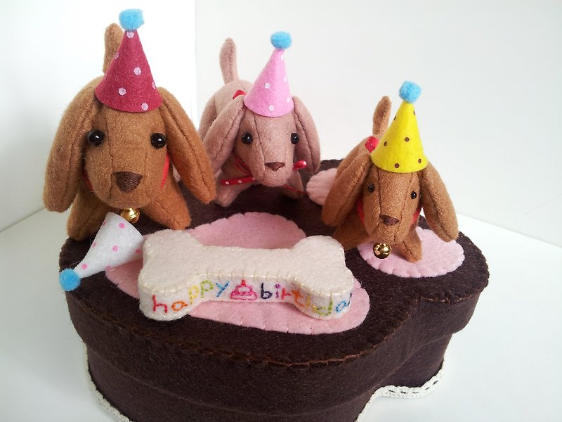 【Happy Birthday of Sausage Wangwang】 Storage Box - ตุ๊กตา - วัสดุอื่นๆ 
