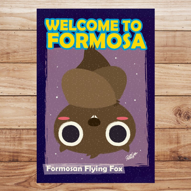 <Welcome To Formosa>台灣狐蝠 - 卡片/明信片 - 紙 多色