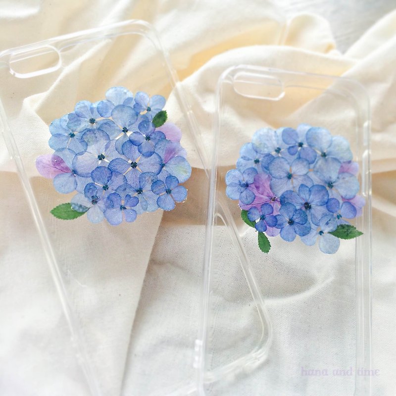 [IPhone case series] mini version of hydrangeas / Hydrangea Phone Case iPhone case (blue tones) - Phone Cases - Other Materials 