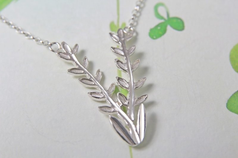 Sterling Silver Necklace / Lavender - Necklaces - Sterling Silver Silver