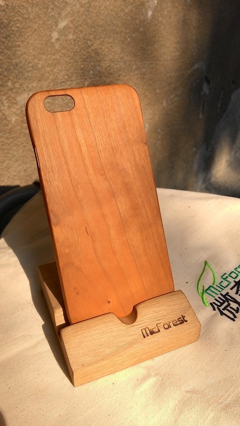 マイクロ森。 iPhone 6S純粋な木材木製電話ケース - 「チェリー」 -  0.1グループを残りの限定版を取得します。 - スマホケース - 木製 オレンジ