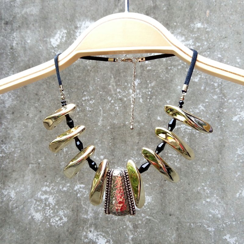 [Seasonal Sale] [Between City and Country] Shining Spike\Necklace - Chokers - Other Metals Gold
