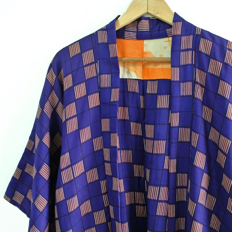 │Slowly│ Japanese Antiques - Light kimono coat D2│ .vintage retro vintage theatrical... - เสื้อแจ็คเก็ต - วัสดุอื่นๆ หลากหลายสี