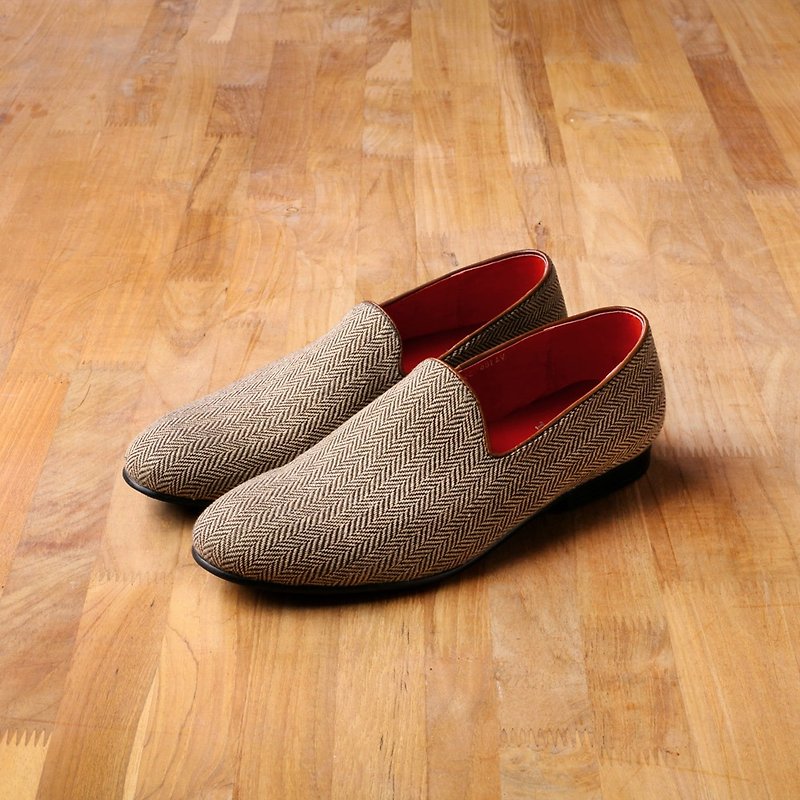 Vanger elegant and beautiful ‧ lightweight fashionable yuppie Carrefour slippers Va186 retro hair - รองเท้าอ็อกฟอร์ดผู้ชาย - วัสดุอื่นๆ สีกากี