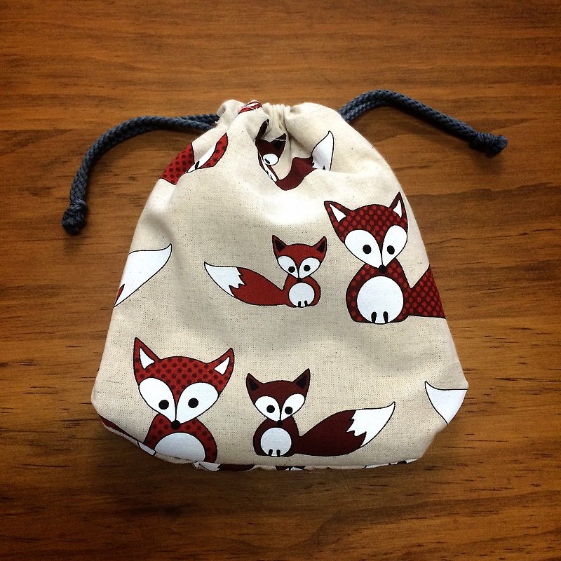 RABBIT LULU Little Fox Drawstring Pocket - Toiletry Bags & Pouches - Other Materials White