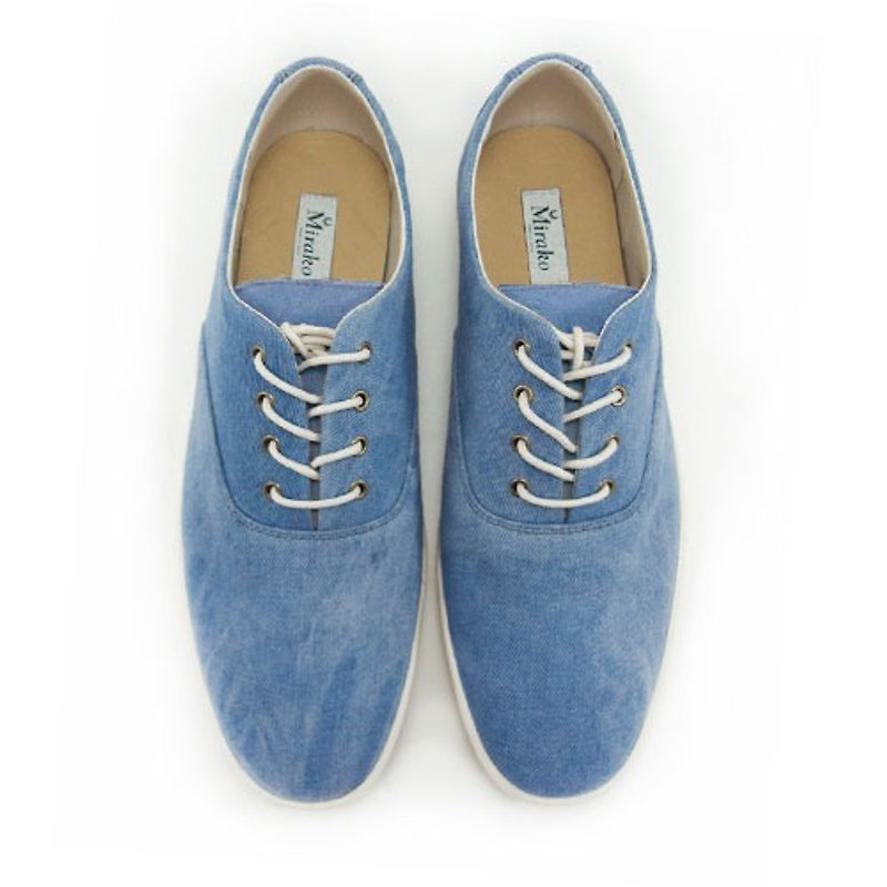 Classic Original Sneakers M1107 SkyBlue - รองเท้าลำลองผู้ชาย - ผ้าฝ้าย/ผ้าลินิน สีน้ำเงิน